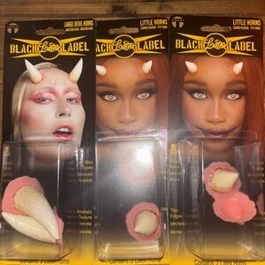 Black latex label horns